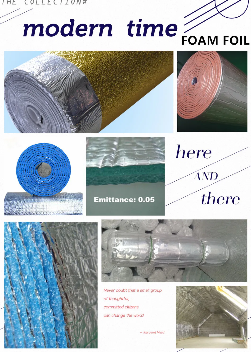 Basic Customization Aislante Termico Heat Barrier Aluminum Foil EPE / XPE Foam Board Roof Heat Insulation Material for House Ronsulation